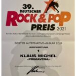 Urkunde 39. deutscher Rock und Pop Preis
